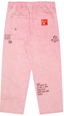 아페 SS24 핑크 데님 진 에이프 페이스 레터 자수. AAPJNMA681XXM Lookbook 아페 SS24 핑크 데님 진 에이프 페이스 레터 자수. AAPJNMA681XXM