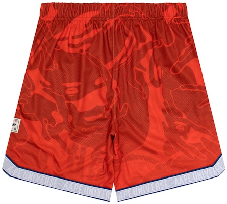 아페 SS24 리버시블 농구 에이프 배지 드로스트링 캐주얼 반바지 AAPSPMA698XXM 5