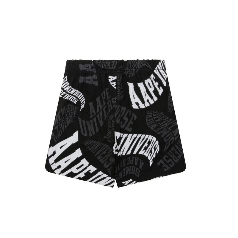 Lookbook 아페 SS24 리버시블 농구 에이프 배지 드로스트링 캐주얼 반바지 AAPSPMA698XXM