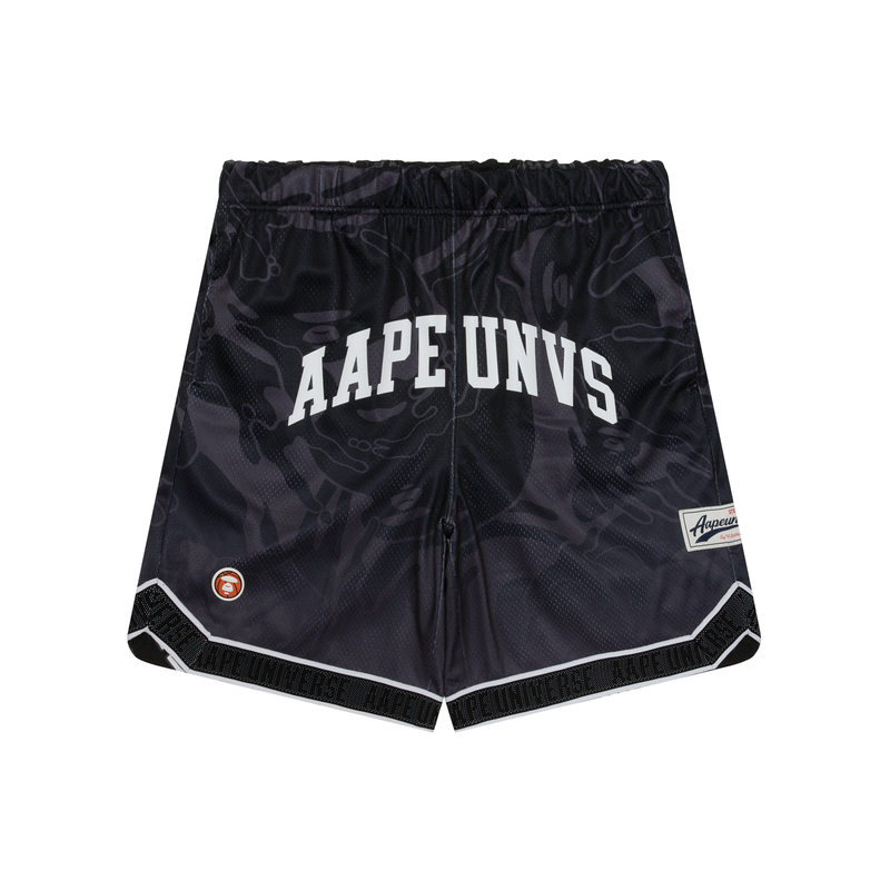 Shop 아페 SS24 리버시블 농구 에이프 배지 드로스트링 캐주얼 반바지 AAPSPMA698XXM