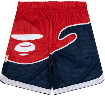 아페 SS24 리버시블 농구 에이프 배지 드로스트링 캐주얼 반바지 AAPSPMA698XXM 1