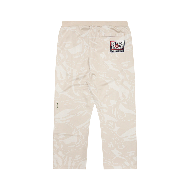 Shop Aape SS24 사이드 로고 스트립 스트레이트 핏 캐주얼 팬츠 AAPPTMA692XXM