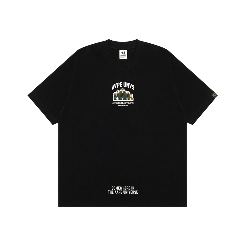AAPE SS24 Ape Army Logo Print Crewneck Short-Sleeve T-Shirt Men AAPTEM1493XXM