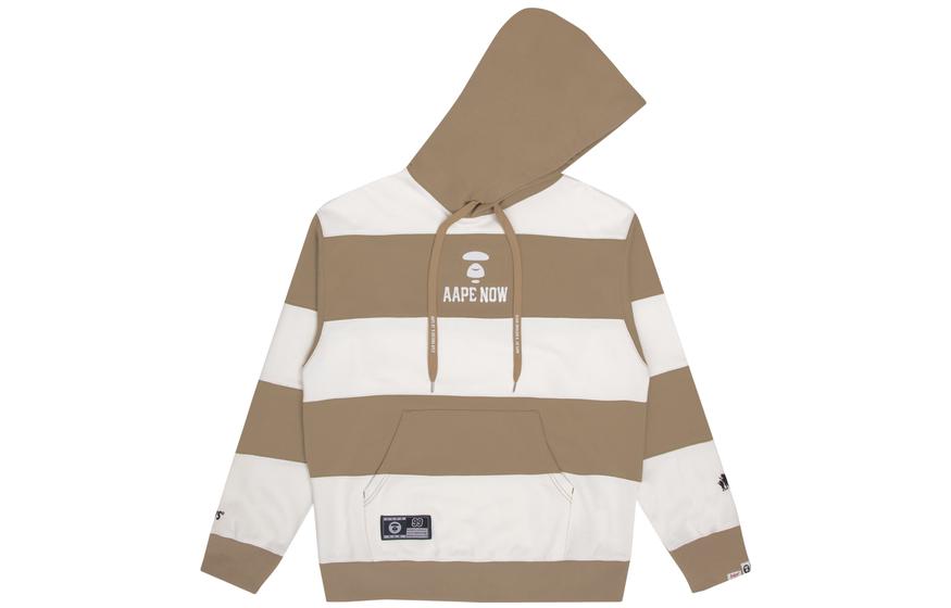 AAPE Striped Hoodie with Embroidered Lettering Design AAPSWM3818XXH