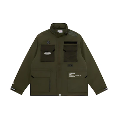 AAPE Thickened Letter Logo Zip-Up Workwear Jacket AAPJKM7467XXH