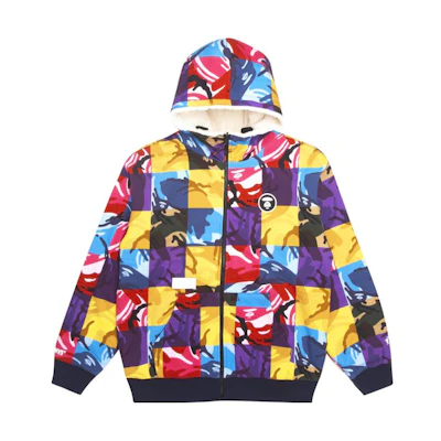 AAPE White Zip-Up Jacket Long Sleeve Casual Fashion Sweater AAPSWM3836XAH