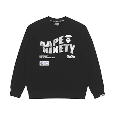 AAPE 9090 Ninety Ninety FW22 Camo Letter Print Crewneck Sweatshirt Mens AAPSWM9598XXJ