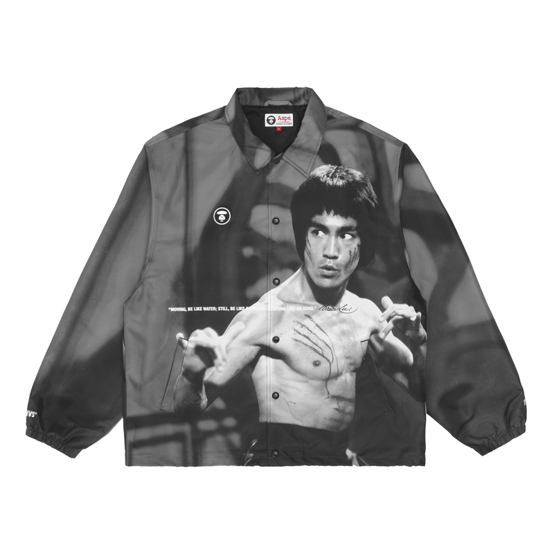 AAPE x Bruce Lee FW22 Graphic Coach Jacket Multicolor Menswear AAPLJM9541XXJ