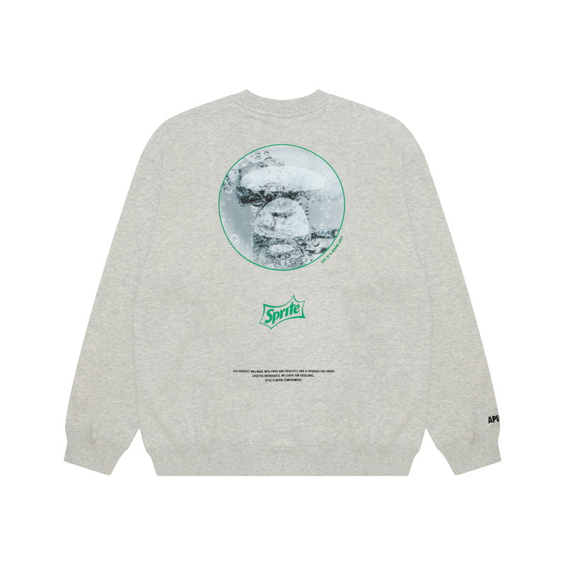 AAPE Coca-Cola FW22 Bubble Logo Graphic White Crewneck Sweatshirt () AAPSWM9580XAJ-1