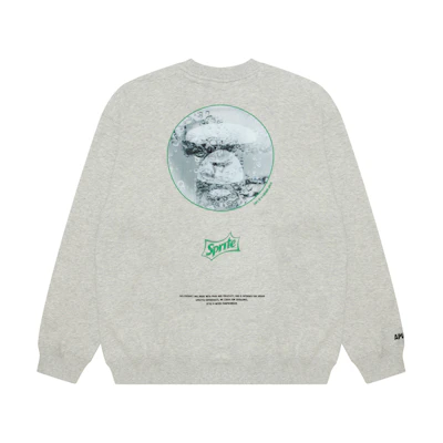 AAPE Coca-Cola FW22 Bubble Logo Graphic White Crewneck Sweatshirt () AAPSWM9580XAJ-1