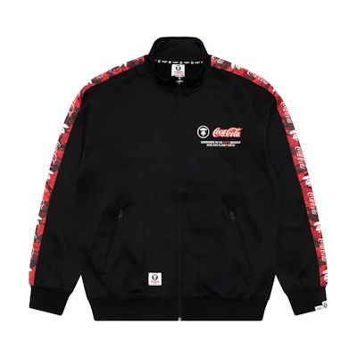 AAPE Coca-Cola FW22 Camo Logo Print Zip Jacket with Badge Sleeve Trim - AAPSWM9643XXJ