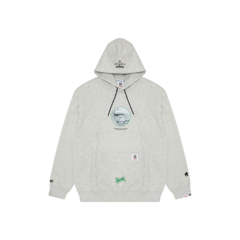 AAPE Coca-Cola FW22 Logo Print Loose Hoodie White Men’s AAPSWM9583XAJ