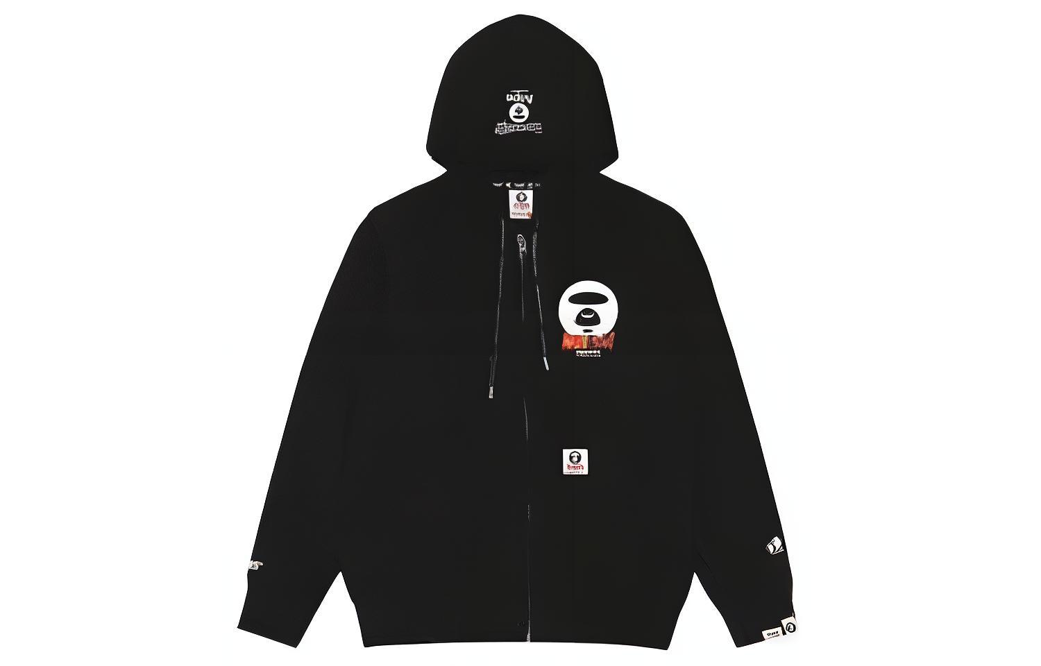 AAPE Dragon Ball Black Graphic Zip-Up Hoodie Unisex Collaboration ASW9338XXX