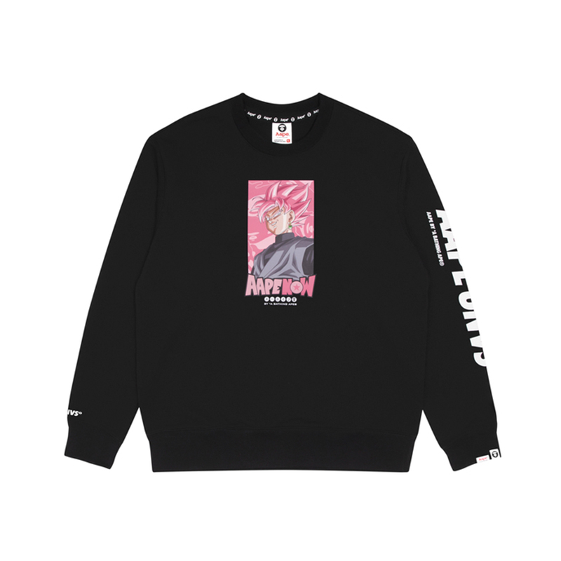 Aape x Dragon Ball Super FW22 Graphic Print Fleece Crewneck Sweatshirt  Winter. AAPSWM9551XXJ