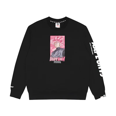 Aape Dragon Ball Super FW22 Graphic Print Fleece Crewneck Sweatshirt Winter. AAPSWM9551XXJ