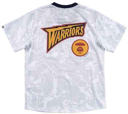 Aape x Mitchell & Ness Golden State Warriors BP Jersey White Order Aape x Mitchell & Ness Golden State Warriors BP Jersey White