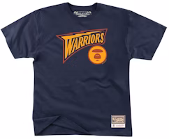 Aape x Mitchell & Ness Golden State Warriors Tee Navy Aape x Mitchell & Ness Golden State Warriors Tee Navy