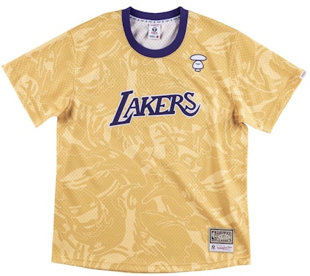 Aape x Mitchell & Ness Los Angeles Lakers BP Jersey Gold Buy Aape x Mitchell & Ness Los Angeles Lakers BP Jersey Gold