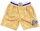Buy Aape x Mitchell & Ness Los Angeles Lakers Shorts Gold