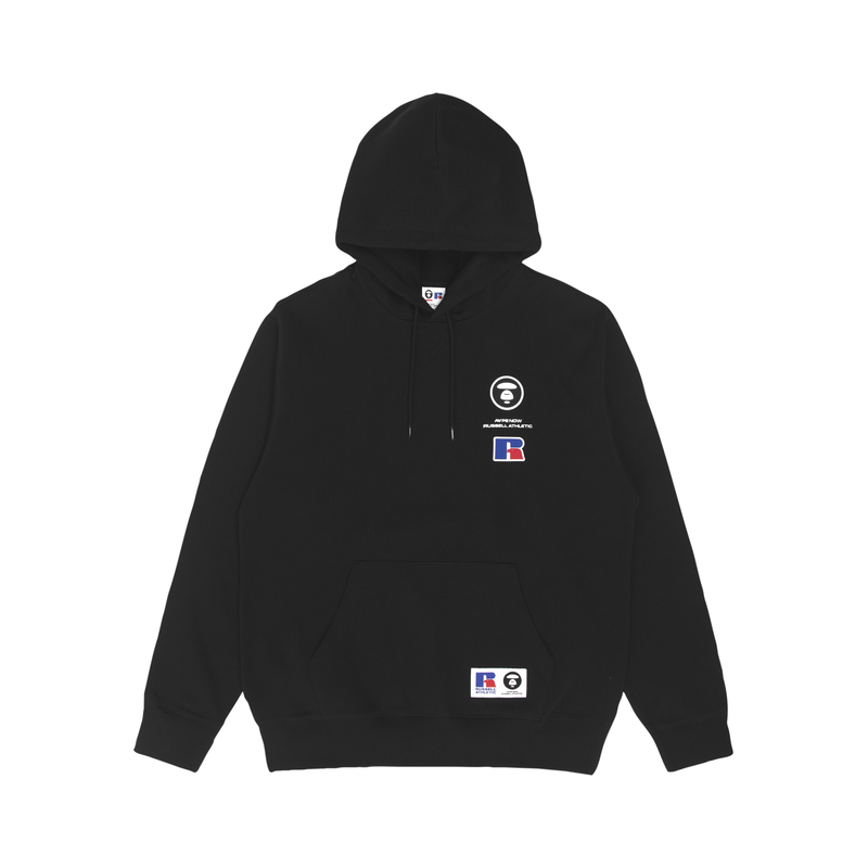 AAPE Russell FW22 Ape Logo Badge Hoodie with Fleece Lining - Pullover AAPSWM9640XXJ