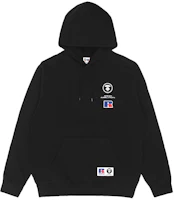 AAPE x Russell FW22 Ape Logo Badge Hoodie with Fleece Lining - Pullover AAPSWM9640XXJ AAPE x Russell FW22 Ape Logo Badge Hoodie with Fleece Lining - Pullover AAPSWM9640XXJ