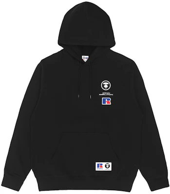 AAPE x Russell FW22 Ape Logo Badge Hoodie with Fleece Lining - Pullover AAPSWM9640XXJ Buy AAPE x Russell FW22 Ape Logo Badge Hoodie with Fleece Lining - Pullover AAPSWM9640XXJ