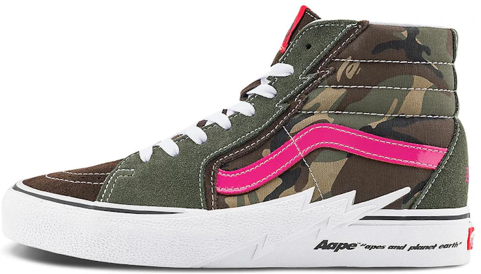 Vans SK8-Hi x AAPE 'Bolt - Green Camo' VN0A5JIVCMA Buy Vans SK8-Hi x AAPE 'Bolt - Green Camo' VN0A5JIVCMA