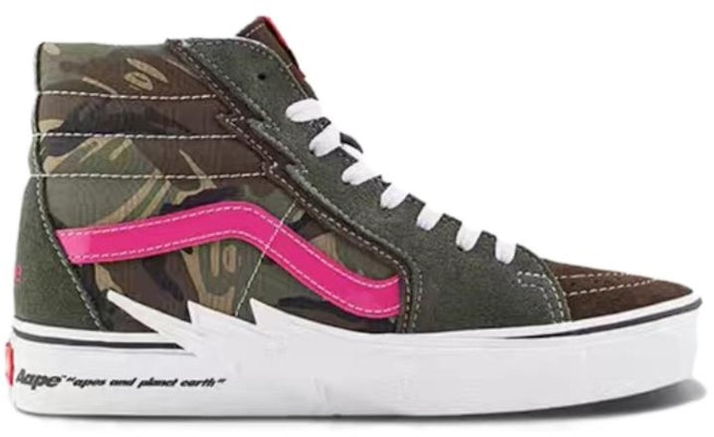 Vans SK8-Hi x AAPE 'Bolt - Green Camo' VN0A5JIVCMA Order Vans SK8-Hi x AAPE 'Bolt - Green Camo' VN0A5JIVCMA