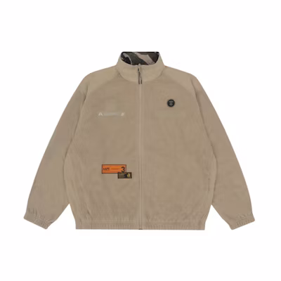 AAPE Zip-Up Letter Print Reversible Camouflage Jacket for Men AAPJKM7396XXF