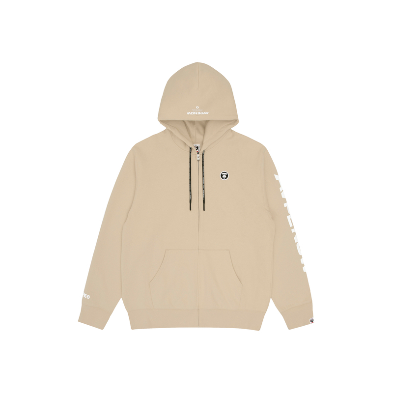 AAPE Zip Hoodie with Ape Face Badge and Letter Print AAPSWM3712XXF