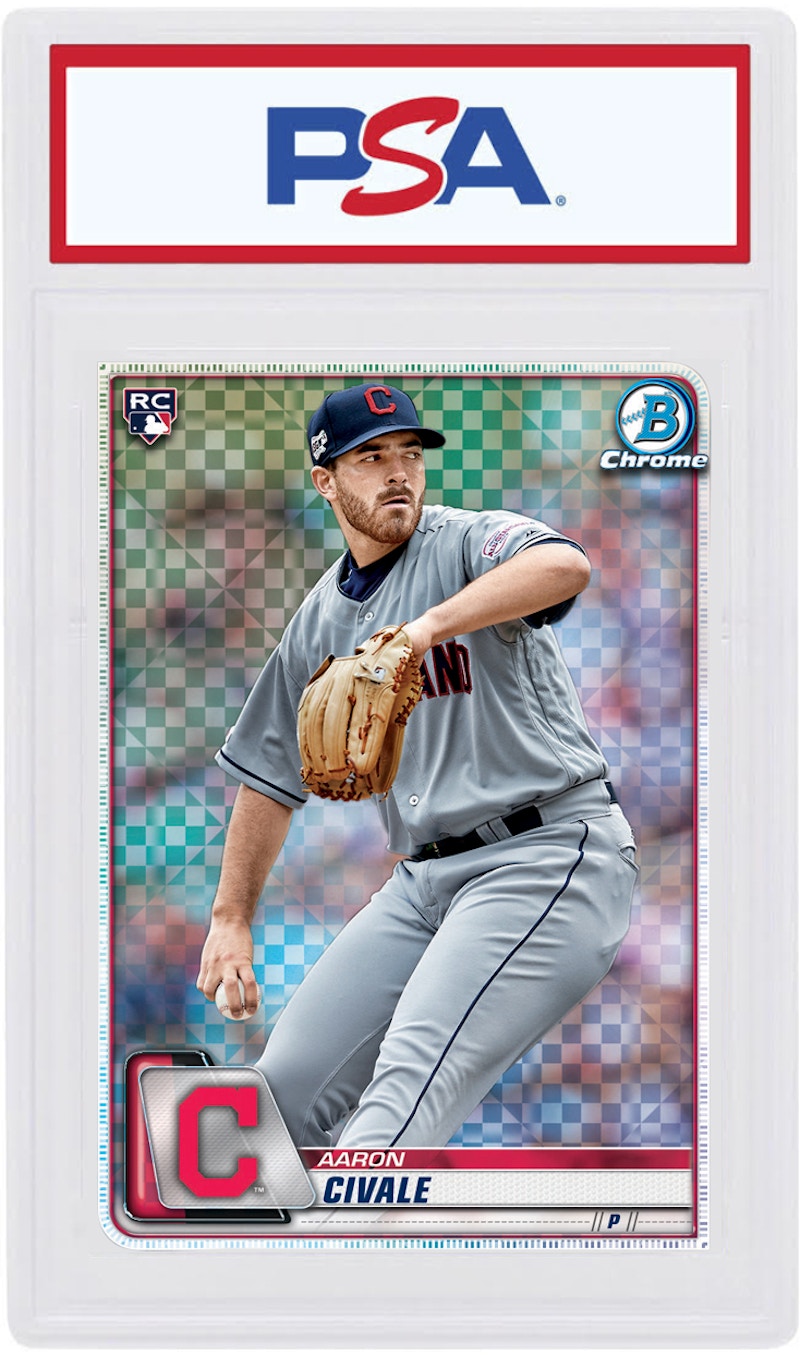 Aaron Civale 2020 Bowman Chrome X Rookie Green X-Fractor /31 #36