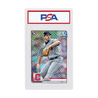 Aaron Civale 2020 Bowman Chrome X Rookie Green X-Fractor /31 #36