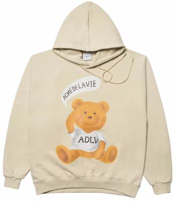 acmé de la vie (ADLV) Beige Bubble Speech Teddy Bear Logo Pullover Unisex ADLV-21FW-HDASBT-BEG Buy acmé de la vie (ADLV) Beige Bubble Speech Teddy Bear Logo Pullover Unisex ADLV-21FW-HDASBT-BEG