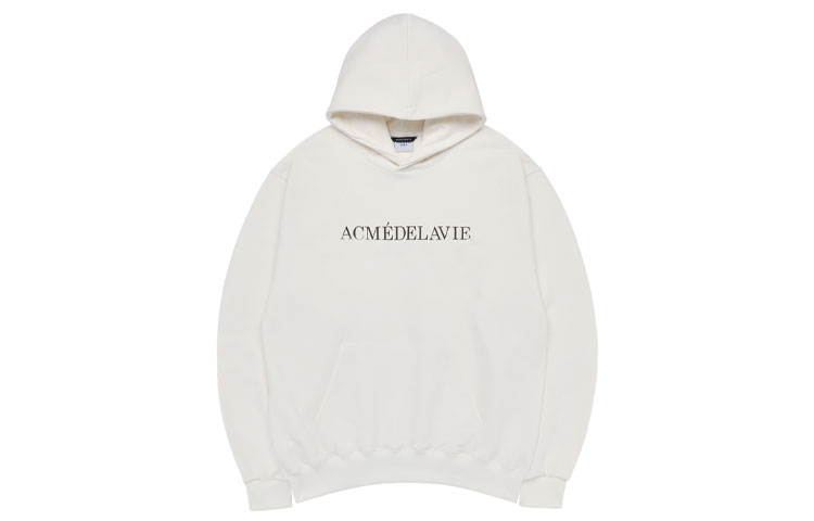 acmé de la vie (ADLV) Beige Letter Print Unisex Pullover Hoodie ADLV-23SS-HDLESL-IVY