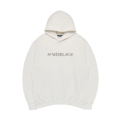 acmé de la vie (ADLV) Beige Letter Print Unisex Pullover Hoodie ADLV-23SS-HDLESL-IVY