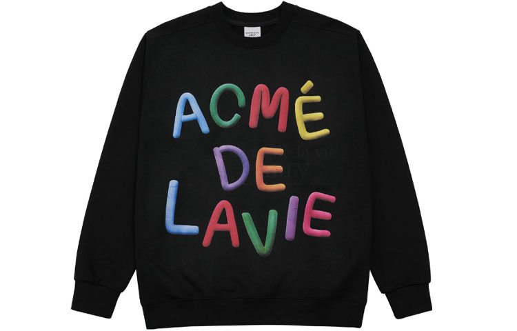 acmé de la vie (ADLV) Clay Logo Print Hoodie Unisex - Black ADLV-21SS-SWLCLA-BLK