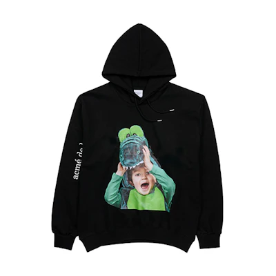 acmé de la vie (ADLV) FW22 Black Hoodie with Solid Color Letter Print Unisex ADLV-22FW-HDBKBF-CCR