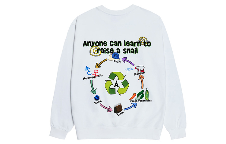 acmé de la vie (ADLV) Graffiti Crewneck Sweatshirt Unisex White - Gift Recommendation ADLV-20FW-SWADSL-WHT