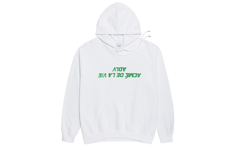 acmé de la vie (ADLV) Inverted Logo Hoodie White Unisex ADLV-20FW-HDLGUD-WHT