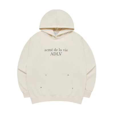 acmé de la vie (ADLV) Letter Print Pullover Hoodie Unisex ADLV-24SS-HDCSBR-CRM