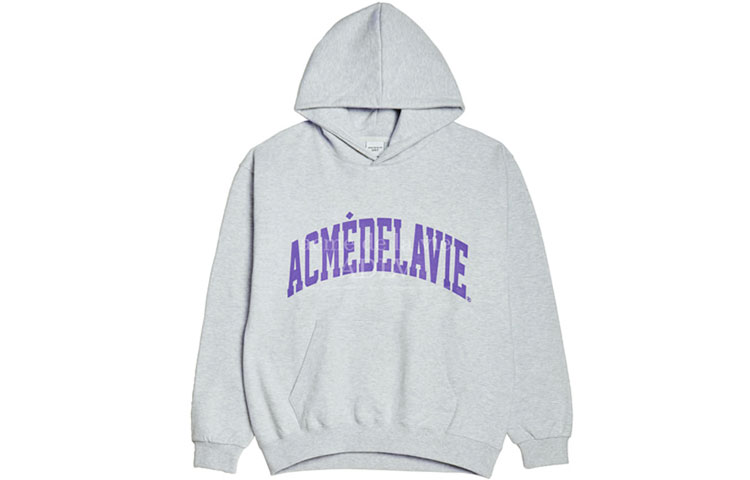acmé de la vie (ADLV) Logo Print Unisex Sweatshirt - Gray ADLV-21SS-HDLCRA-MEL