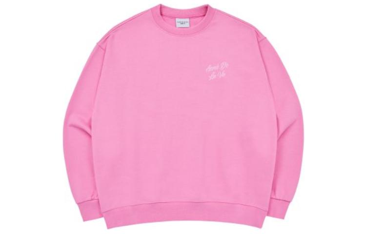 acmé de la vie (ADLV) Pink Letter Print Long-Sleeve Crewneck Sweatshirt ADLV-23FW-SWLSCB-PNK