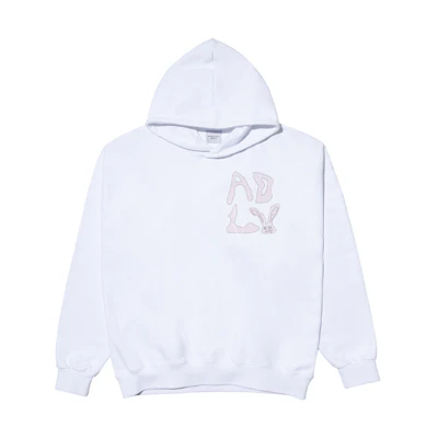 acmé de la vie (ADLV) Rabbit Letter Logo Print Hoodie Unisex White ADLV-21FW-HDLRBT-WHT