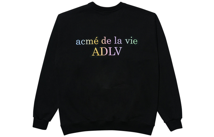 acmé de la vie (ADLV) Rainbow Logo Long Sleeve Crewneck Sweatshirt Black Unisex ADLV-21FW-SWLGRB-BLK