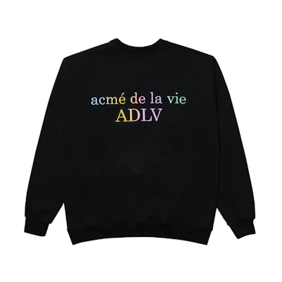 acmé de la vie (ADLV) Rainbow Logo Long Sleeve Crewneck Sweatshirt Black Unisex ADLV-21FW-SWLGRB-BLK