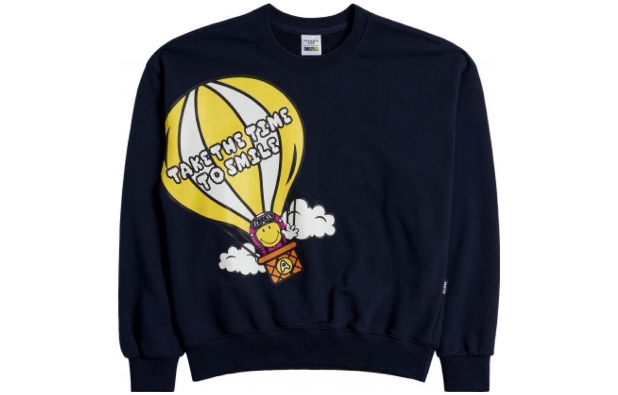 acmé de la vie (ADLV) SS23 Graphic Print Crewneck Pullover Long Sleeve Navy Unisex ADLV-22FW-SWSMHP-NVY