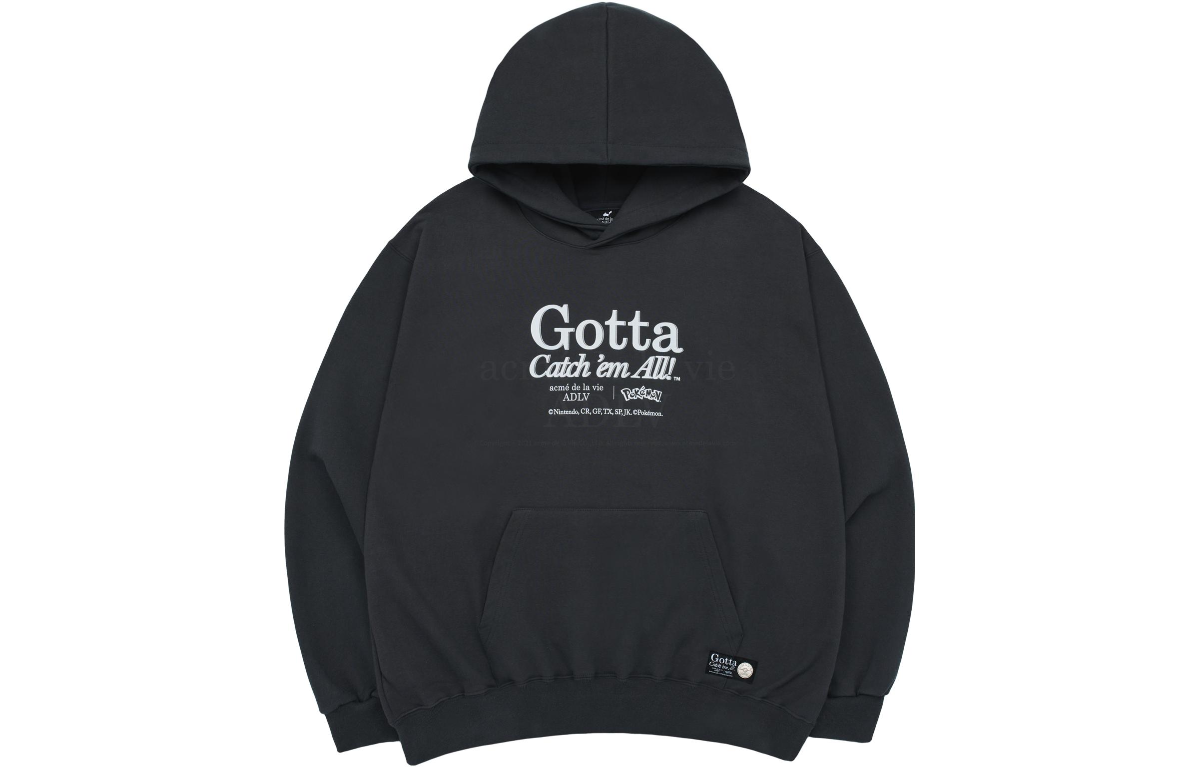 acmé de la vie (ADLV) Unisex Solid Color Hoodie - Black ADLV-23SS-HDPKGT-CHA