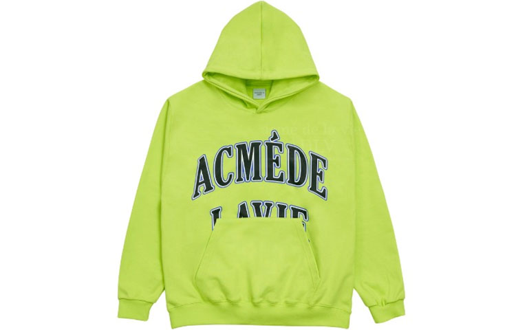 acmé de la vie ACME de la Vie (ADLV) Alphabet Print Pullover Sweatshirt Unisex Green ADLV-21SS-HDLINP-LIM