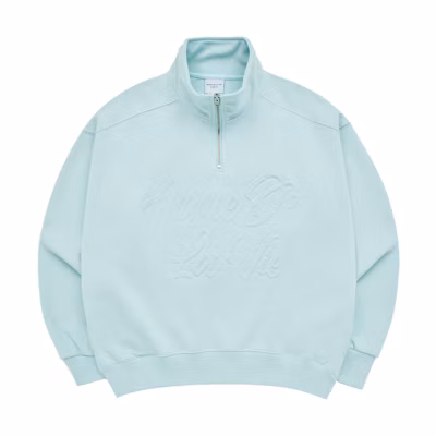acmé de la vie ACME de la Vie ADLV Big Script Logo Embossed Pullover Sweatshirt Sky Blue Unisex ADLV-24SS-SWPBSE-SBL