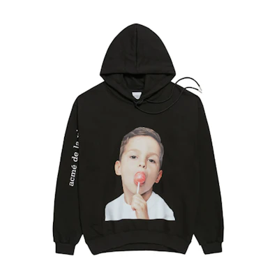 acmé de la vie acme de la vie ADLV Funny Boy Graphic Pullover Hoodie Unisex Black ADLV-SS18-4